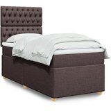  Krevet s oprugama i madracem tamnosmeđi 100 x 200 cm od tkanine | shoptok.hr