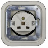  Elhard - Dvostruka keramička retro zidna utičnica sa ramom, 230 V, crna | Eponuda.com