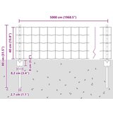 vidaXL Ograda set Set od 3 Siva PVC premazani čelik 50 x 0.4 m | shoptok.hr