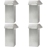  Ograda protiv puževa 4 pcs Srebrno 13,5 x 13,5 x 25 cm | shoptok.hr