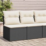  2-dijelni set vrtnih sofa s jastucima crni od poliratana bagrem | shoptok.hr