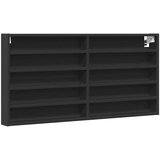  Vitrina crna 100x8,5x50 cm konstruirano drvo | shoptok.hr