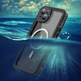 ShellBox Vodoodporna 360° MagSafe torbica IP68 za iPhone 15 Plus – Črna | Shoptok.si