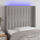  Uzglavlje svjetlosivo 103 x 16 x 118/128 cm od tkanine | shoptok.hr