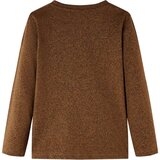  Dječja majica s dugim rukavima prošarana boja konjaka 140 | shoptok.hr