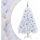 vidaXL Umjetno božićno drvce s nogom Bijelo 150 cm PVC i čelik - Plava 150 cm | shoptok.hr