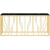  Stolić za kavu zlatni 110x45x45 cm nehrđajući čelik i staklo | Eponuda.ba
