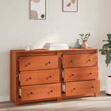  Kreveta 2 kom. Vosak Smeđa 140 x 35 x 80 cm Masivna borovina - Vosak smeđa | shoptok.hr