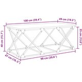  Kava Stol Crni hrast 100 x 49 x 40 cm Konstruirano drvo | shoptok.hr