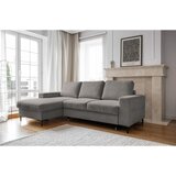 Miuform Siva raztegljiva kotna sedežna garnitura iz rebrastega žameta (levi kot) Lofty Lilly – | Shoptok.si