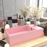 The Living Store Kopalniški umivalnik z luknjo keramičen mat roza - Kopalniški Umivalnik, (21751091) Cene
