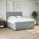  Krevet s oprugama i madracem svjetlosivi 200 x 200cm od tkanine | shoptok.hr