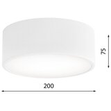  plafonsko svetlo cleo 1xE27/24W/230V prečnika 20 cm belo | Eponuda.com