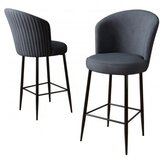 Hanah home set 6 barskih stolica fora anthracite black | ePonuda.com