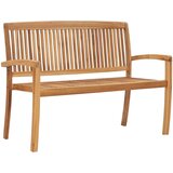  Složiva vrtna klupa s jastukom 128,5 cm od masovne tikovine | shoptok.hr