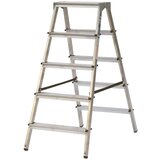 Alpos Aluminijasta gospodinjska lestev 2 x 5 (delovna višina: 2,66 m, transportna dolžina: 1,16 m, nosilnost: 150 kg) Cene