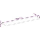 Stolna ploča sa živim rubom 140x30x3 8cm od masivnog drva manga | shoptok.hr