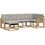 vidaXL Zunanja garnitura za sedenje 6 pcs Bela in svetlo siva, (5000281956) | Shoptok.si