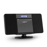 OneConcept V-13, crni stereosustav s CD MP3 USB radiom i budilicom, montaža na zid | shoptok.hr