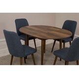 Woody Fashion trpezarijski sto i stolice vina 1048 walnut navy blue | Eponuda.com