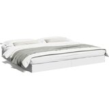 Furnova Posteljni okvir bel 200x200 cm inženirski les, (21937237) | Shoptok.si