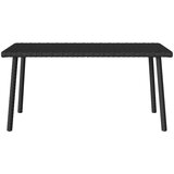  Vrtni stolić za kavu pravokutni crni 80x40x37 cm poliratan | shoptok.hr
