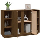  Komoda smeđa boja meda 120 x 35 x 80 cm od masivne borovine | Eponuda.ba