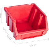  141-dijelni set kutija za pohranu sa zidnim pločama crveno-crni | shoptok.hr