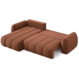 Makamii Sklopiva/s prostorom za odlaganje kutna garnitura od bouclé tkanine boja terakote (s lijevim kutom/s ležaljkom) Pele – | shoptok.hr