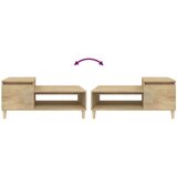  Stolić za kavu boja hrasta 100 x 50 x 45 cm konstruirano drvo | shoptok.hr