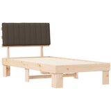  Krevetni okvir s tapiciranim uzglavljem Sivo-smeđa 100 x 200 cm | shoptok.hr