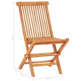 vidaXL 3-dijelni bistro set s plavim jastucima od masivne tikovine | shoptok.hr