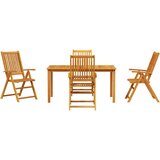  Vrtni set za objed Sklopivi 5 pcs Smeđa Čvrsto drvo akacije | Eponuda.com