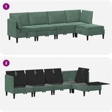  Set namještaja za dnevni boravak 5 pcs Morska zelena Baršun | Eponuda.com