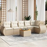 vidaXL 7-dijelni set vrtnih sofa od poliratana s jastucima bež | shoptok.hr