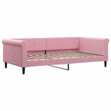  Dnevni krevet na razvlačenje ružičasti 100 x 200 cm baršunasti | shoptok.hr