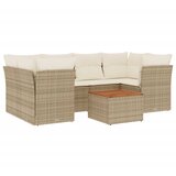 Maison Chic Seti vrtnega pohištva - Vrtna garnitura - Vrtni pohištvo set 7-delna z blazinami bež poli ratan, (21807751) | Shoptok.si