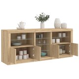  Komoda s LED svjetlima boja hrasta sonome 162 x 37 x 67 cm | shoptok.hr