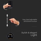  LED luster na sajli, dodirni LED/8,5W/230V 3000K crna | Eponuda.com