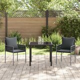 vidaXL Set 2 Črna PE ratan 54x61x83 cm Vzdržljiv Zunanja stol | Shoptok.si