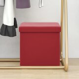 The Living Store Zložljiv stolček s prostorom za shranjevanje vinsko rdeč PVC - Stolček S Prostorom Za Shranjevanje, (21420288) Cene