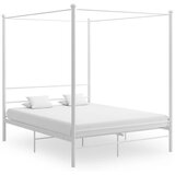  Za krevet s nadstrešnicom bijeli metalni 160 x 200 cm | shoptok.hr