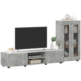  Set TV komoda s ladicama Betonski sivi Konstruirano drvo | shoptok.hr