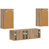  Set omare za televizijo na steni 4 pcs Umetni hrast, (5000132510) | Shoptok.si