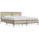 Furnova Posteljni okvir sonoma hrast 150x200 cm inž. les in kovina, (21936321) | Shoptok.si