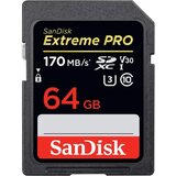Sandisk SDXC 64GB EXTREME, 170/80 MB/s, UHS-1, C10, U3, V30 SDSDXV2-064G-GNCIN | Shoptok.si