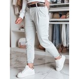 DStreet Spodnie damskie chinosy z paskiem MODELA jasnoszare | shoptok.hr