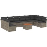 11-dijelni set vrtnih sofa od poliratana s jastucima sivi | shoptok.hr