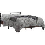  Okvir za krevet smeđi hrast 120x190cm konstruirano drvo i metal | shoptok.hr