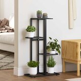  Stalak za cvijeće s 4 razine 43 x 22 x 76 cm crni metalni | shoptok.hr